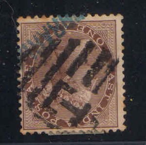 Letter T (Travelling Post Office) on East India Stamp