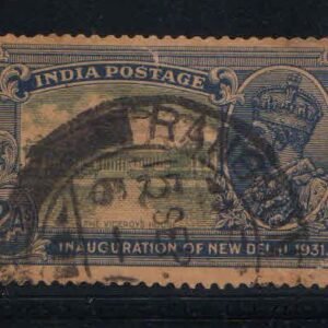 British India Used Abroad - RANGOON (BURMA) Postmark on Inauguration New Delhi Stamp