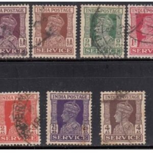 King George VI Service Stamps Complete used Set of 11 stamps