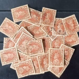 King George VI 1937 Half Anna 50 Stamps Used