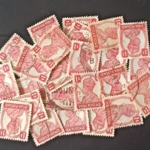 King George VI 1940 One Anna 50 Stamps Used