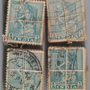 India Definitive Bundles Used 1949 Bodhisattva One Anna x 400 stamps