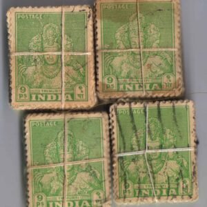 India Definitive Bundles Used 1949 Elephanta Caves 9 pies x 400 stamps