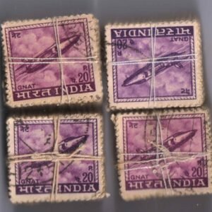 India Definitive Bundles Used 1965 Gnat Fighter x 400 stamps