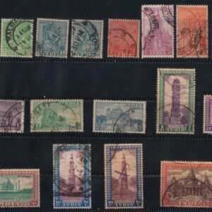 India Used Definitive 1949 1st Series Set of 20 Stamps cat £ 60