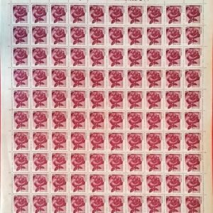 India Definitive 2000 Rose Rs 2 MNH Complete Sheet of 100 Stamps