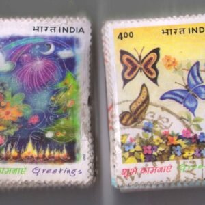 India Used Commemorative 2001 Greetings Stamps x 100 Sets