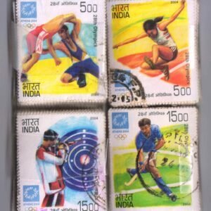 India Used Commemorative 2004 Olympics Athens Stamps x 100 Sets