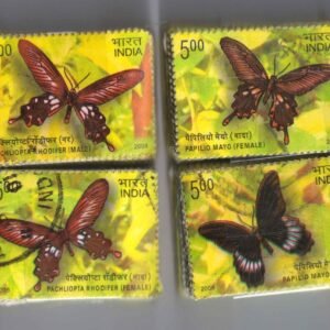 India Used Commemorative Endemic Butterflies Stamps x 100 Sets