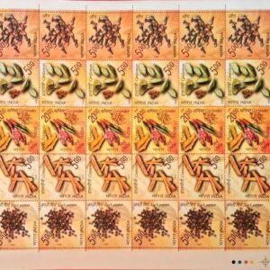 India 2009 MNH Spices of India Complete Se-tenant Sheetlet of 30 Stamps