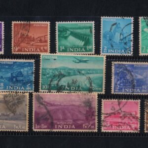 India Used Definitive 1955 2nd series Set of 18 Stamps cat £ 25