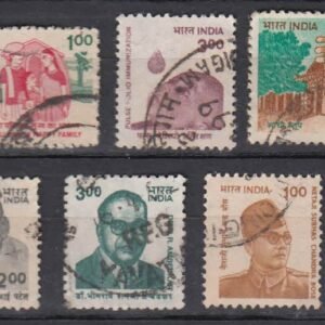 India Used Definitive 1994 -2000  8th series Set of 7 Stamps