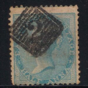 Early India Cancellations No 2  JC Type B4g on East India Half Anna Stamp - SCARCE