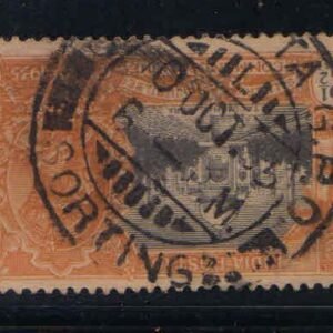 Early India Cancellations Sorting GPO on Taj Mahal Silver Jubilee Stamp