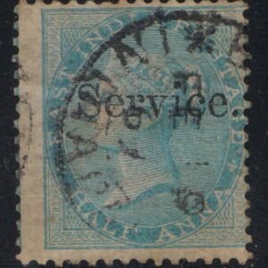 East India Half Anna Blue sg 06 with watermark