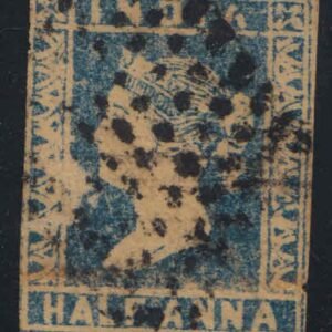 East India  Lithograph 1854 ½ Anna  JC TYPE 1 Condition: Cut into Outer Frames