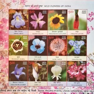 India 2013 Wild Flowers MNH Complete Sheetlet of 12 Stamps