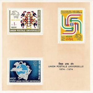 India Miniature Stamps 1974 MNH UPU Centenary