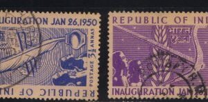 India 1950 Used Year Set of 4 Stamps