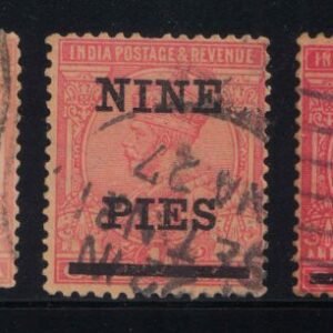 King George 1911 Single Star watermark Nine Pies Used 3 Different