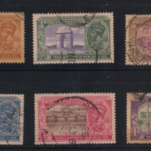 King George V 1931 Inauguration of New Delhi Used set of 6 Stamps