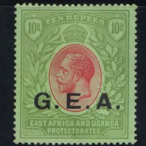 Tanganyika 1921 King George V Rs 10 Mint G.E.A. (German East Africa)