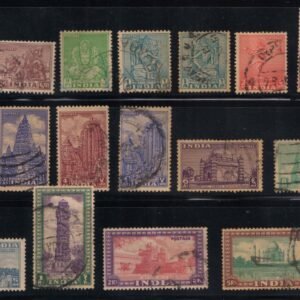 India Used Definitives Archeology 17 Different Stamps