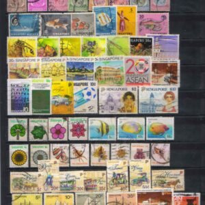 Singapore & Malaya 60 Different Used Stamps